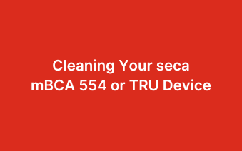 What do I use to clean the seca mBCA 554 or seca TRU device?