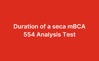 How long does a seca mBCA 554 test take?