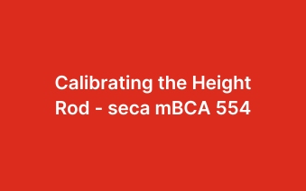 How to calibrate the height rod for the seca mBCA 554?