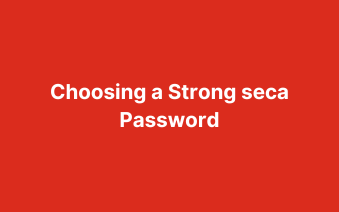 What sort of password do I need to choose?