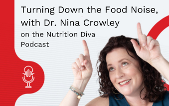 Turning down the food noise, A Nutrition Diva Podcast Episode with Dr. Nina Crowley